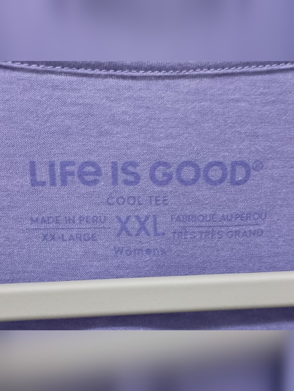 Women's Life Is Good Light Purple "Take A Hike" long sleeve "Cool Tee" XXL - Picture 3 of 4